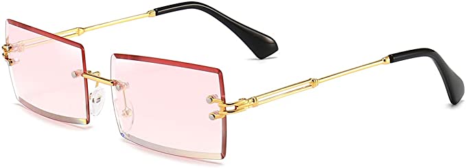 Dollger Rimless Rectangle Sunglasses for Women